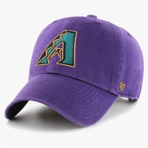 47 Purple Diamondbacks Relaxed Fit Cap with Teal Logo